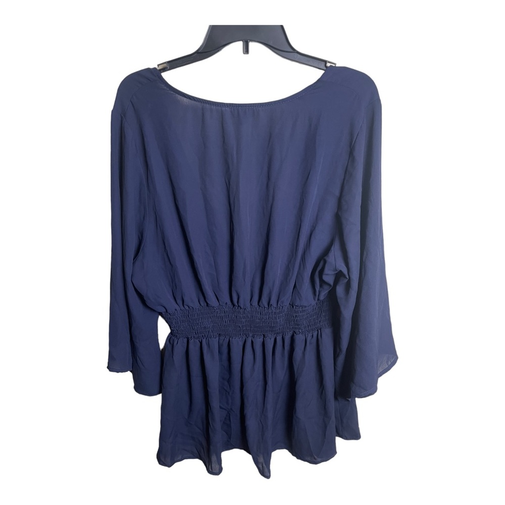 Torrid “BABYDOLL GEORGETTE SMOCKED BLOUSE” Size 2XL - Picture 3 of 11
